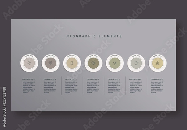 Fototapeta 7 Step Workflow Infographic