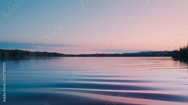 Obraz Eco-Friendly Twilight Abstract with Blue, Peach, and Violet Hues – Ultra HD