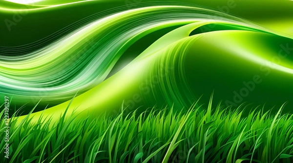 Fototapeta Dynamic Nature-Inspired Abstract with Wave Patterns – High Resolution