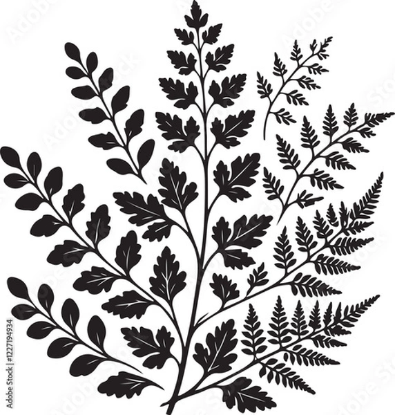 Fototapeta flower with silhouette design image victor style with the white background.