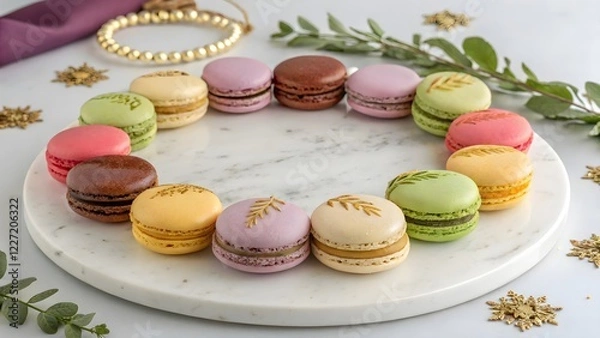 Obraz macaroons on a plate