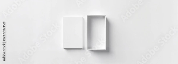 Obraz 3D Printed box mockup on white background