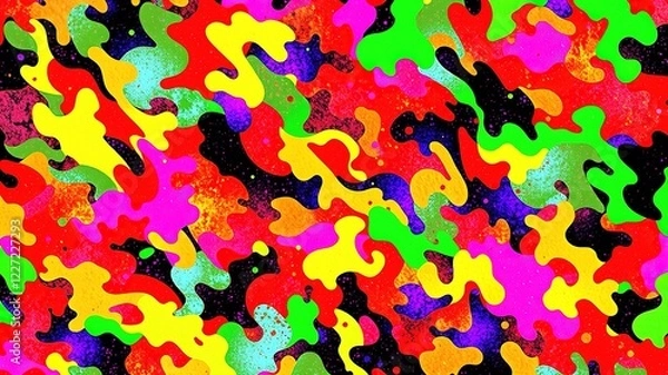 Fototapeta Dynamic Camouflage Patterns for Festival Stage Lighting Design