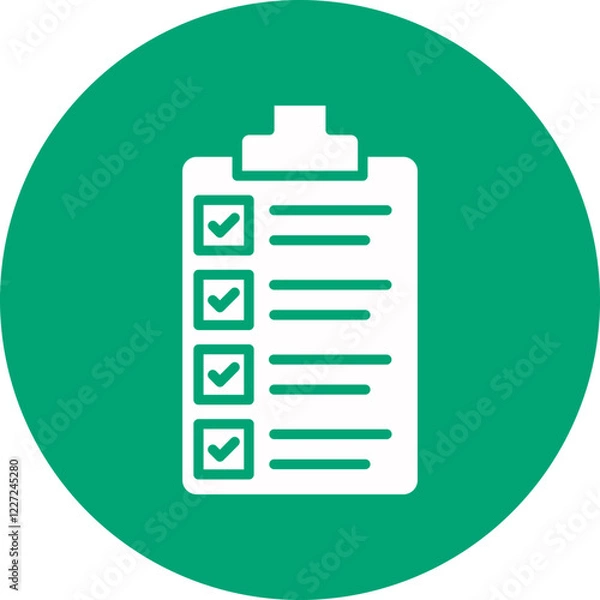 Fototapeta Scorecard glyph circle icon