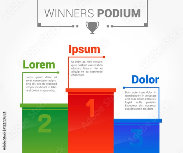 Obraz vector winner podium 