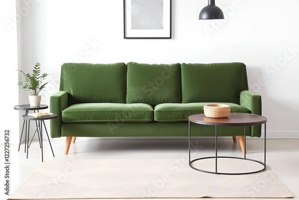 Obraz Modern interior background, living room, Scandinavian style