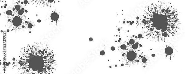 Obraz black splash on white background