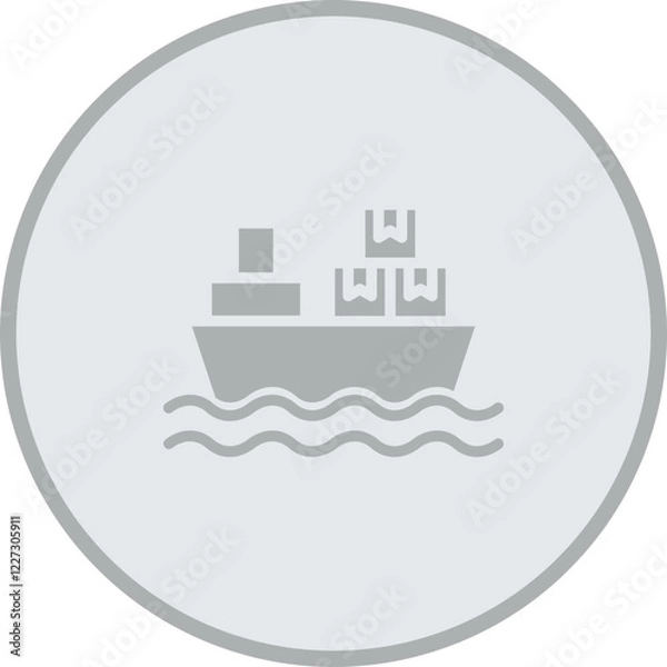 Obraz Cargo Ship Vector Icon Design