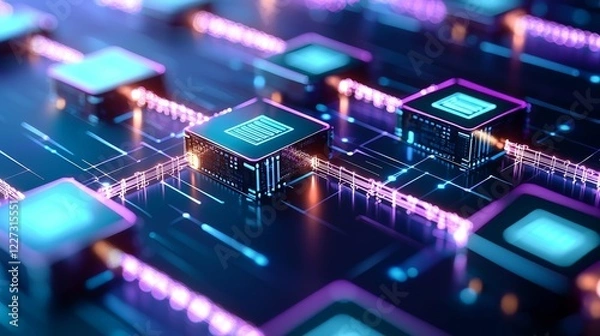 Fototapeta Abstract Virtual Network Representation