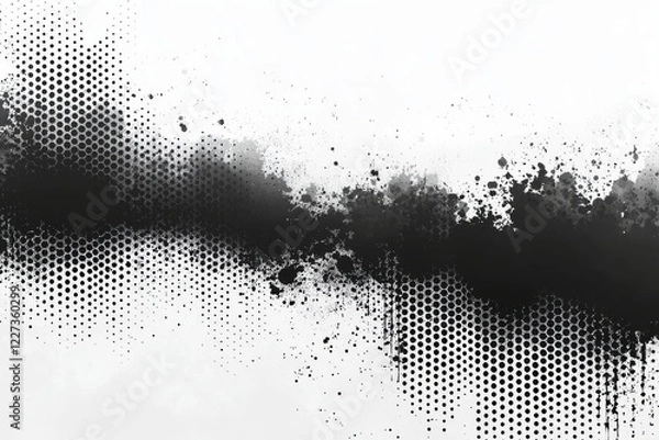 Obraz An abstract background featuring tiny dots and squares
