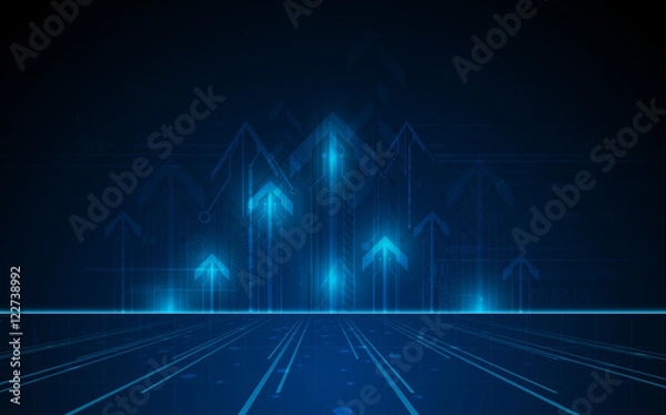 Obraz vector tech networking innovation concept traffic design background