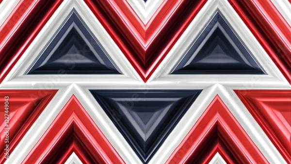 Obraz red and white striped background