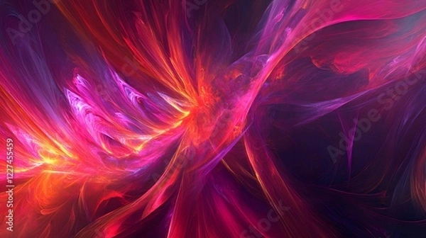 Fototapeta Vibrant Abstract Swirls of Colorful Light and Motion Energy