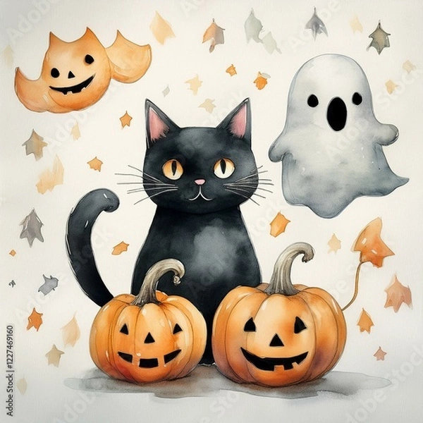 Obraz ハロウィンのイラストセット