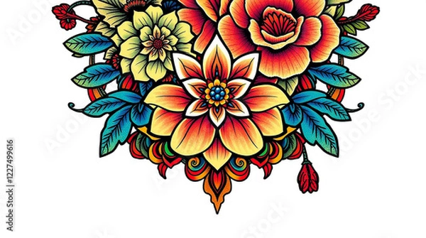 Obraz floral background with flowers