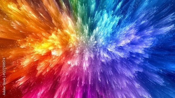 Fototapeta Vibrant Color Explosion with Abstract Swirls and Dynamic Motion