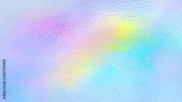 Fototapeta Mesmerizing holographic rainbow foil iridescent texture with vibrant prismatic colors smooth fluid reflections and a futuristic abstract aesthetic  Captivating digital background with a transcendent