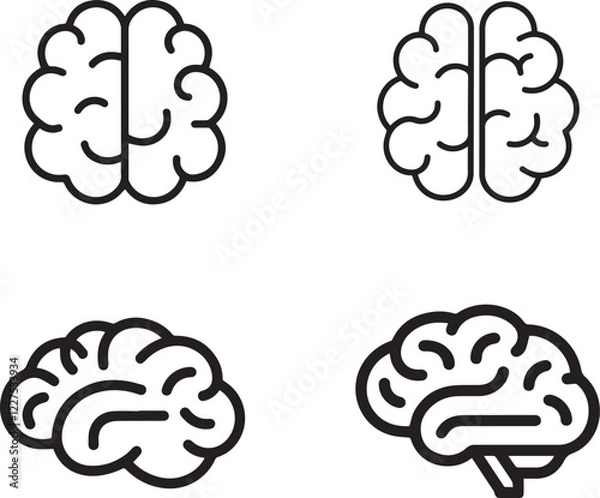 Fototapeta Creative Human Brain Vector Art for Mind and Technology Themes