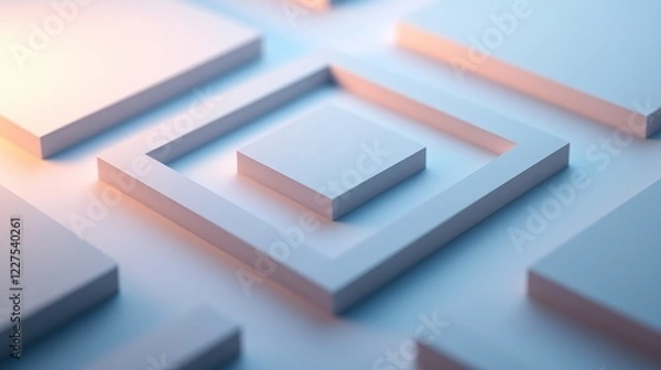 Fototapeta Layered concentric squares