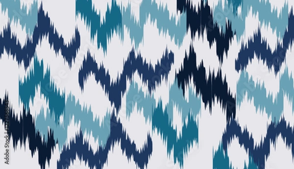 Fototapeta geometric ethnic vintage texture vector art design. textile fashion pattern line ikat seamless pattern and batik fabric texture asian background wallpaper geometry indian. Ethnic abstract ikat art .