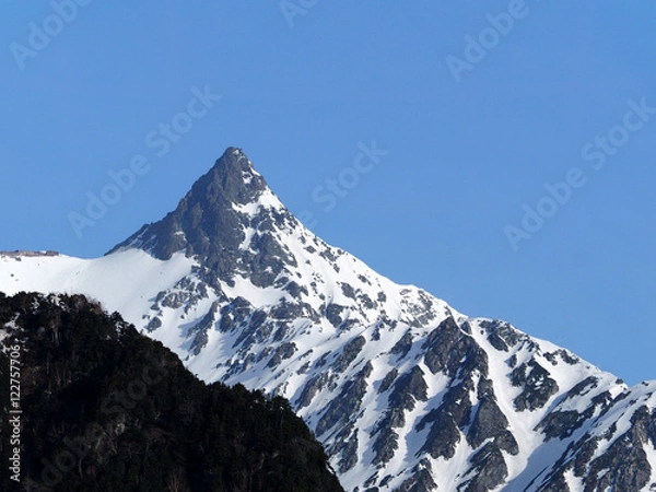 Obraz 雪の槍ヶ岳