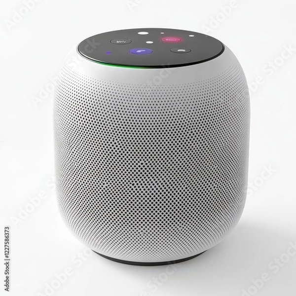 Fototapeta 3D Smart Speaker Isolated and White Background