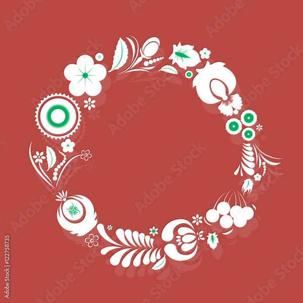 Obraz Стилизованный яркие цветы. Абстрактный цветочный фон.