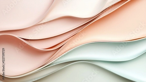 Fototapeta Smooth Colored Mousse Paper Background with Neutral Tones and Curves