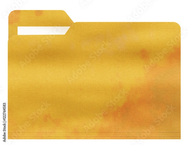 Obraz Stained Old Folder Image Iolated on white background