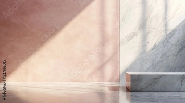 Fototapeta Minimalist Marble Background with Soft Color Shades and Ample Space for Text or Design Elements