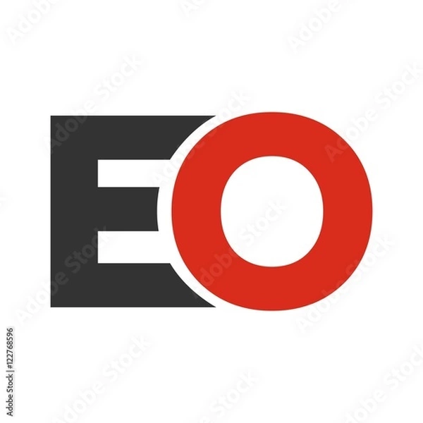 Fototapeta EO letter initial logo design