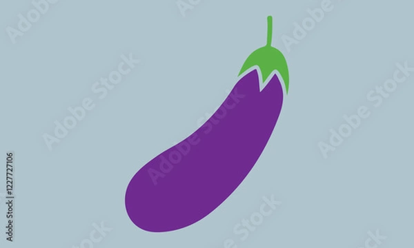 Obraz A simple eggplant art vector illustration 