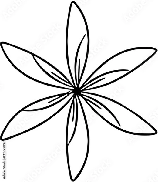 Obraz vector black and white flower