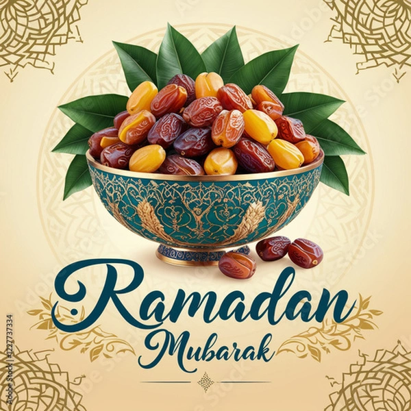 Fototapeta  dried fruits with social media post design