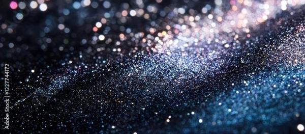 Fototapeta Glitter Dust and Silver Foil Abstract Background for Electronic Circuits with Space for Text or Graphics