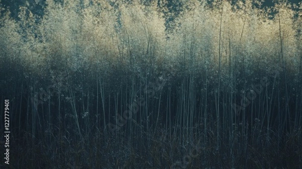 Fototapeta Serene Dusk: A Field of Whispering Grasses