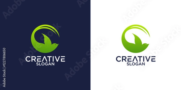 Fototapeta Bird logo design vector template
