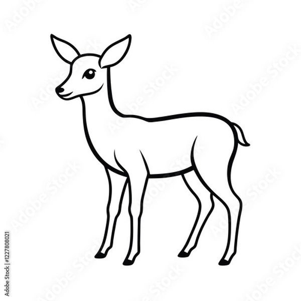 Obraz deer silhouette vector