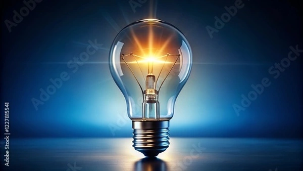 Obraz light bulb on black background