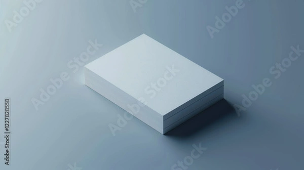 Fototapeta A white rectangular box with a slight tilt.