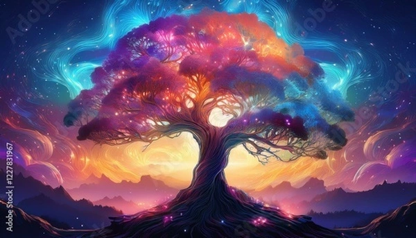 Obraz Desktop Background Fantasy Tree Colorful