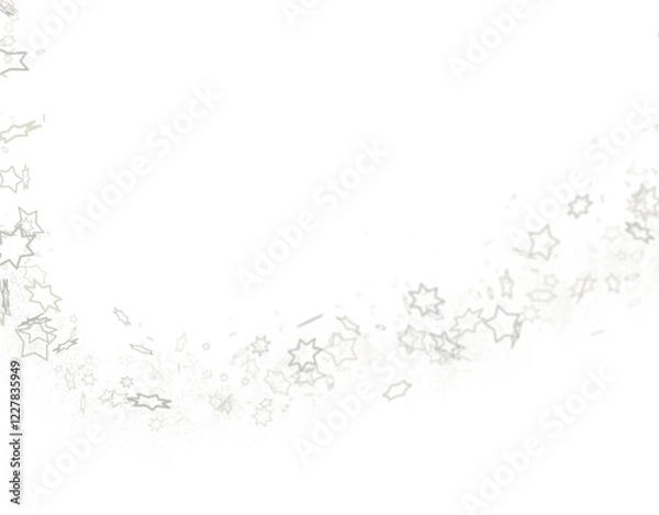 Fototapeta Twinkling Christmas Descent: Striking 3D Illustration Showcasing Falling Festive Twinkling Stars