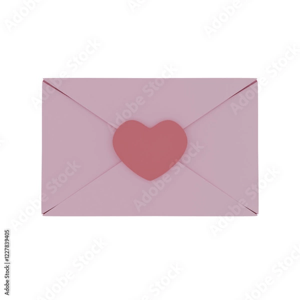 Obraz 3d Render Love message sent