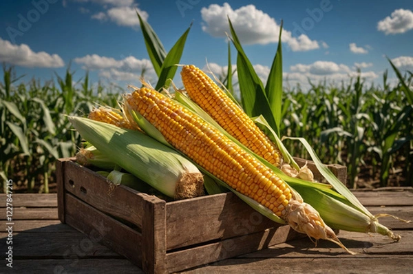 Obraz Freshly Harvested Corn, A Bounty of Flavor and Nutrition