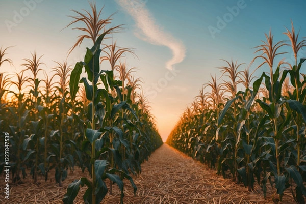 Obraz Golden Cornfield at Sunset
