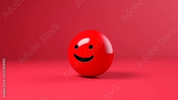 Obraz red smaile emojie