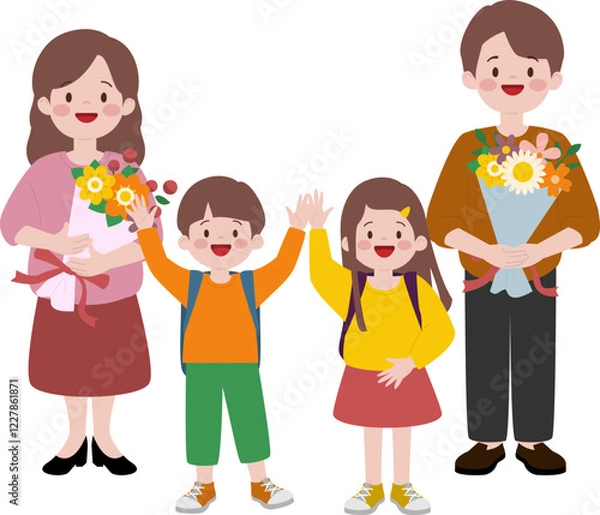 Fototapeta 입학식 일러스트