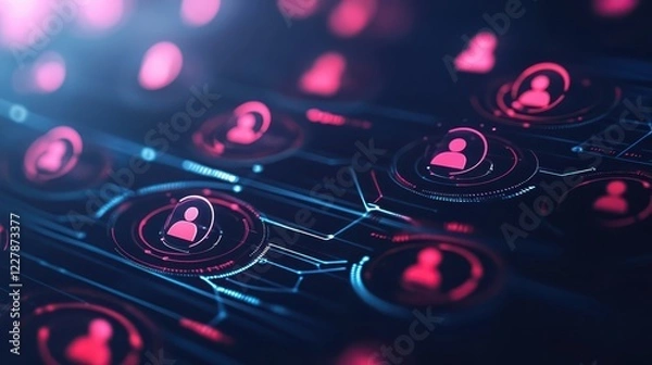 Obraz Abstract pink and blue background, captivating blend of vibrant colors soft textures in closeup