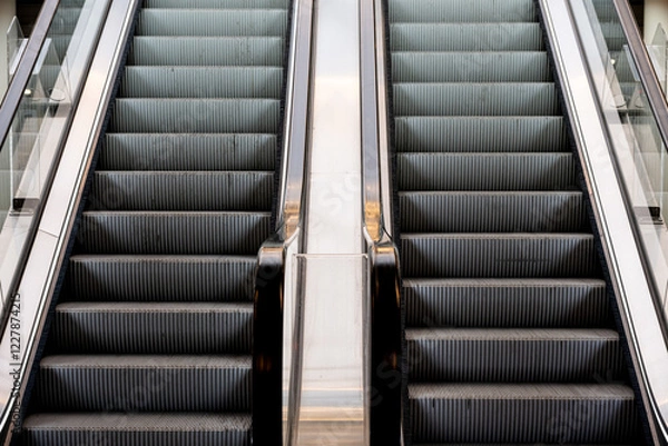 Obraz Two escalators at a shopping mall.