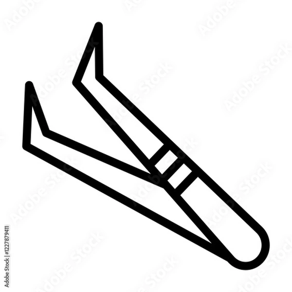 Obraz Tweezer Vector Line Icon Design